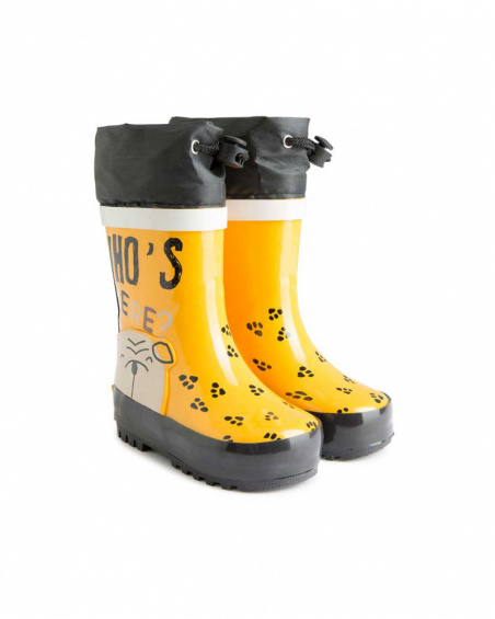 Bottes en caoutchouc Dog'S Mix orange pour garçon