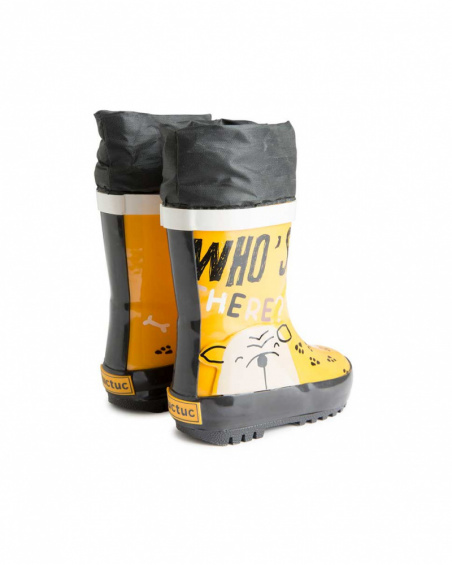 Bottes en caoutchouc Dog'S Mix orange pour garçon