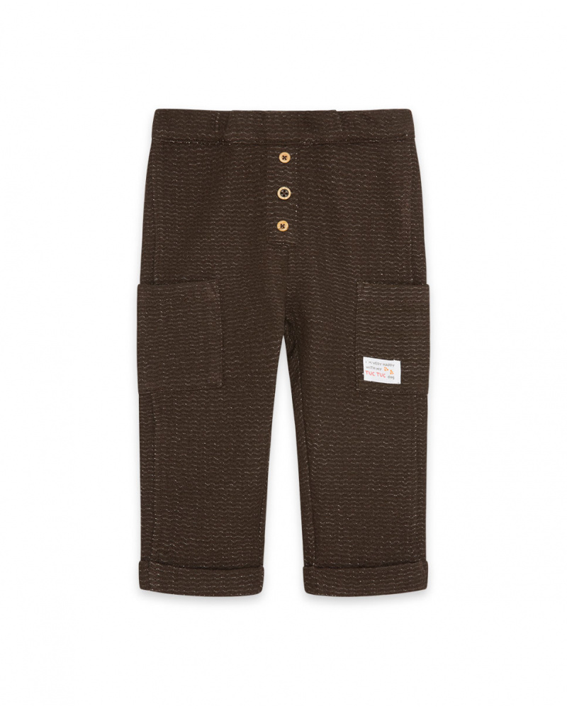 Pantalon en maille marron pour garçon Dog'S Mix