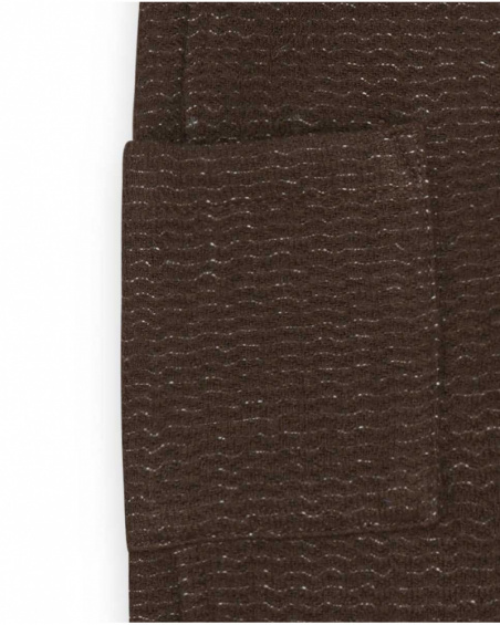 Pantalon en maille marron pour garçon Dog'S Mix