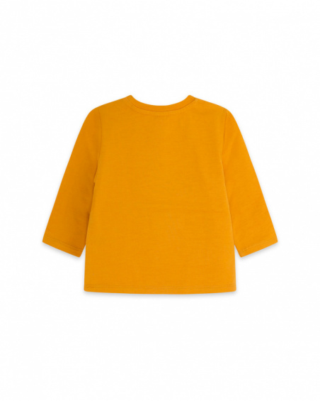 T-shirt en maille orange et marron Boy Dog'S Mix