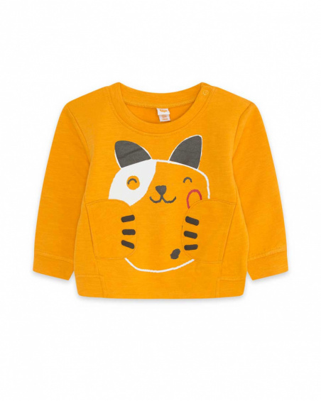 Sweat Dog'S Mix orange en peluche pour enfants