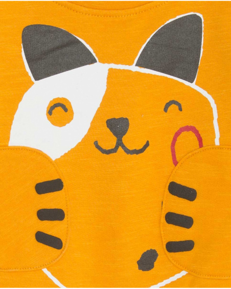 Sweat Dog'S Mix orange en peluche pour enfants