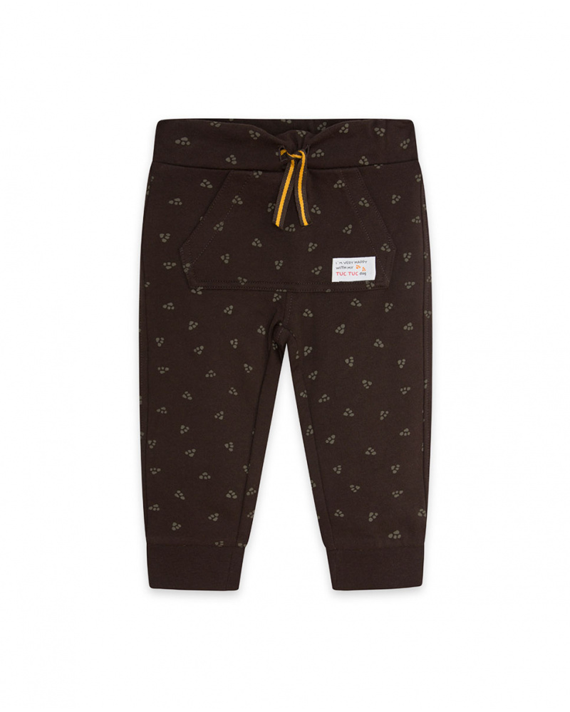 Pantalon en peluche marron pour garçon Dog'S Mix