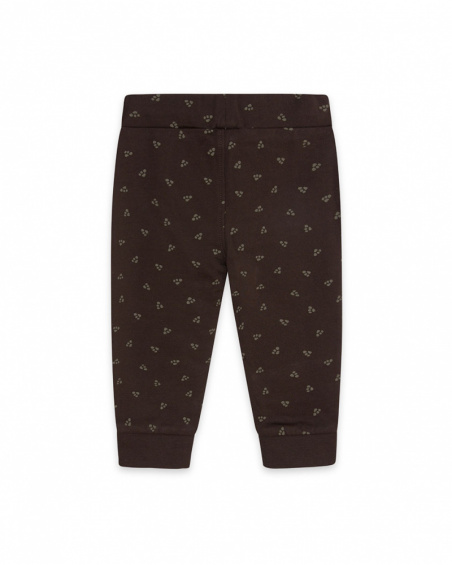 Pantalon en peluche marron pour garçon Dog'S Mix
