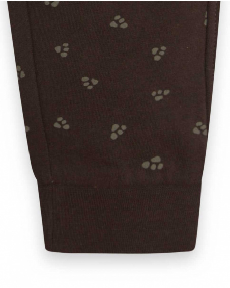 Pantalon en peluche marron pour garçon Dog'S Mix