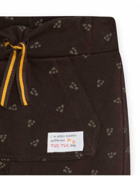 Pantalon en peluche marron pour garçon Dog'S Mix