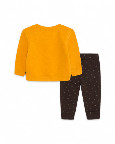 Sweat Et Pantalon Peluche Orange Boy Dog'S Mix