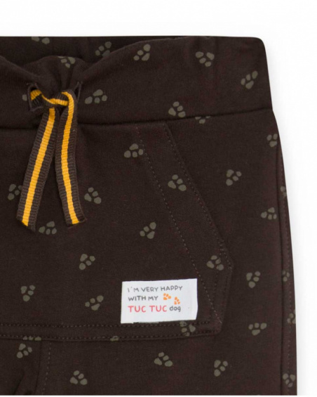 Sweat Et Pantalon Peluche Orange Boy Dog'S Mix