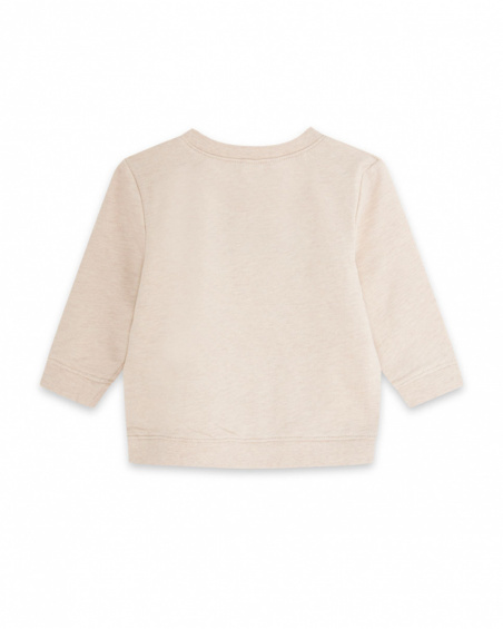 Sweat peluche beige Boy Dog'S Mix