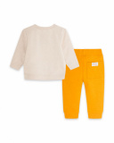 Sweat Et Pantalon Peluche Beige Et Orange Boy Dog'S Mix Sweat Et Pantalon Peluche Beige Et Orange Boy Dog'S Mix