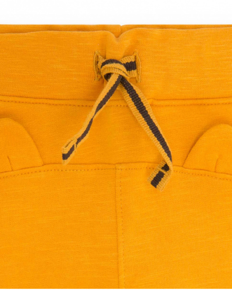 Sweat Et Pantalon Peluche Beige Et Orange Boy Dog'S Mix