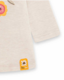 T-shirt Maille Beige Et Orange Girl Dog'S Mix T-shirt Maille Beige Et Orange Girl Dog'S Mix