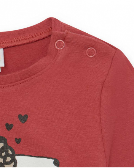 T-shirt en maille rose pour fille Dog'S Mix