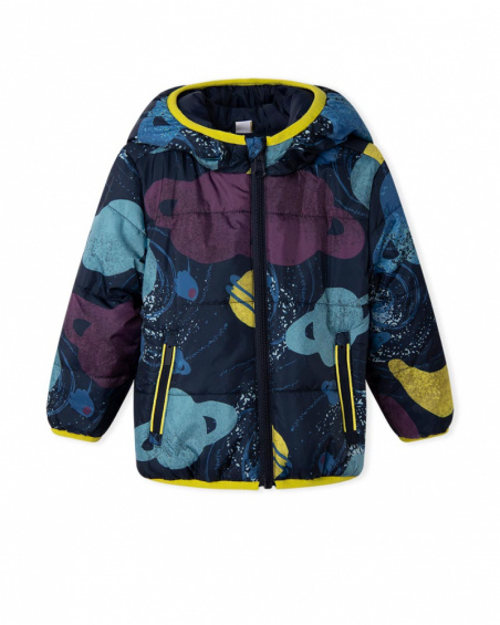 Parka Réversible Bleu Garçon Galaxy Friends