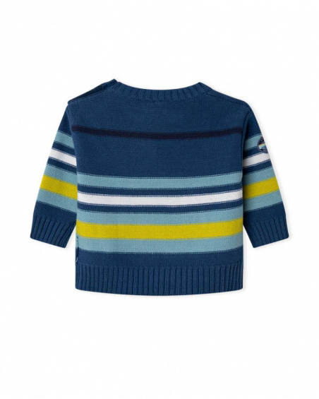 Pull Tricot Bleu Garçon Galaxy Friends