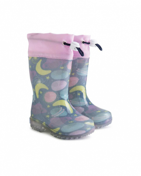 Bottes en Caoutchouc Fille Bleu Clair Galaxy Friends Bottes en Caoutchouc Fille Bleu Clair Galaxy Friends