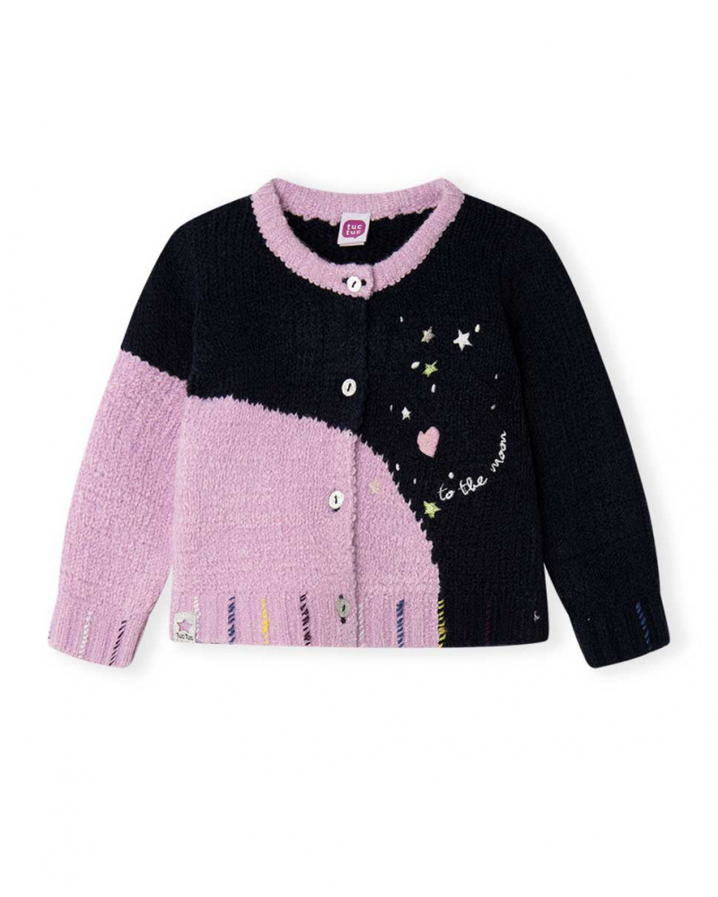 Veste Bleu Tricot Fille Galaxy Friends