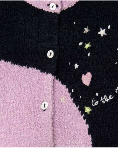 Veste Bleu Tricot Fille Galaxy Friends