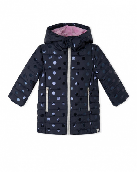 Parka fille bleu scintillant Galaxy Friends