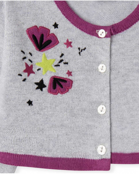 Veste en tricot gris Magic pour fille Veste en tricot gris Magic pour fille