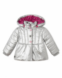 Parka fille grise scintillante Magic Parka fille grise scintillante Magic