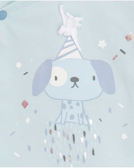 Ensemble 3 pièces en tricot bleu garçon Baby Circus