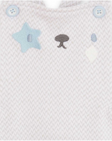 T-shirt et salopette en maille gris garçon Baby Circus