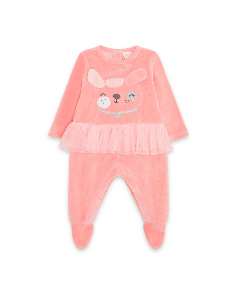 Barboteuse Tundosado Et Tulle Rose Fille Baby Circus