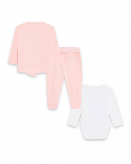 Set 3 pièces tricot rose fille Baby Circus Set 3 pièces tricot rose fille Baby Circus