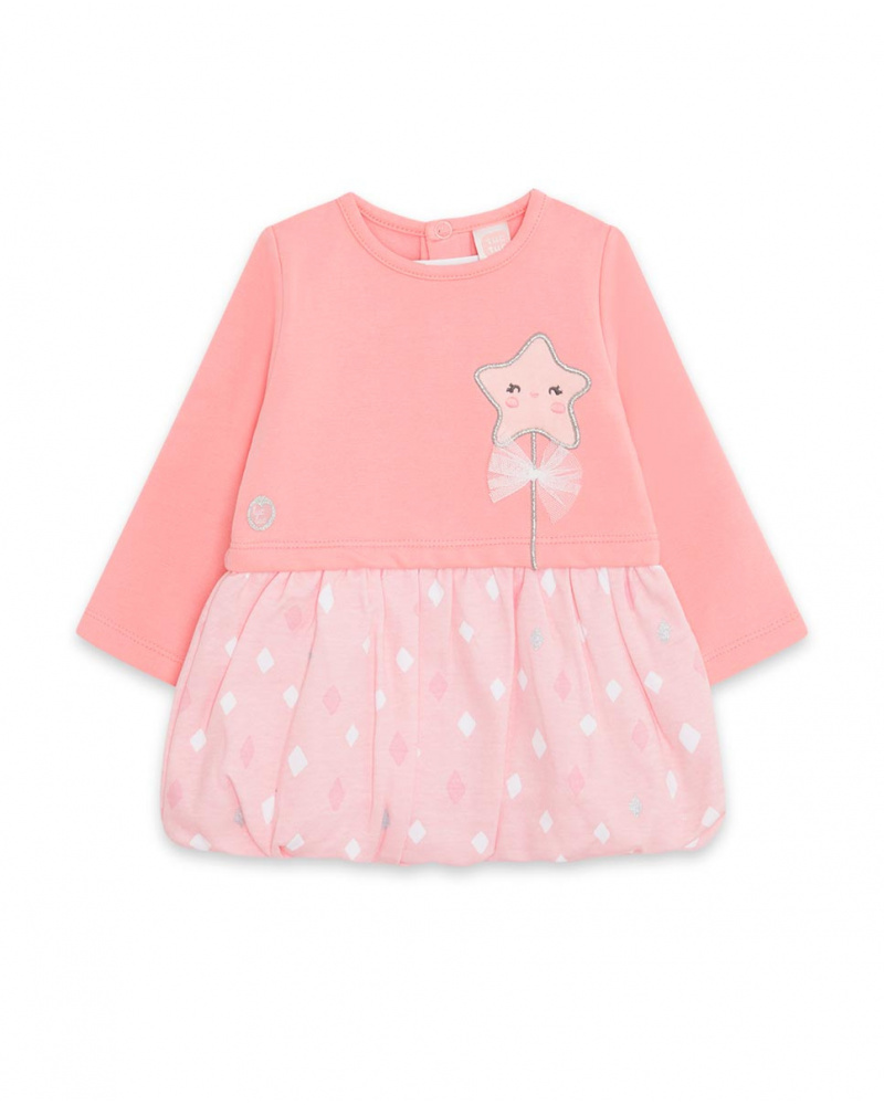 Robe en peluche tricotée rose fille Baby Circus