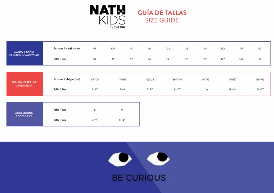 Size guide Nath