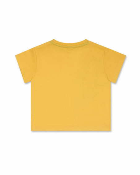T-shirt gialla in maglia per bambino Hip Hip Hooray!