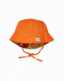 Coppola reversibile da bambino Eco-Safari arancione