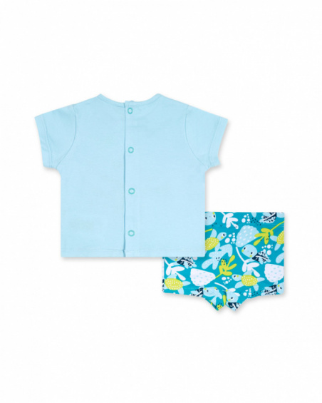 Completo da bagno blu per bambino Tartarughe Completo da bagno blu per bambino Tartarughe
