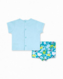 Completo da bagno blu per bambino Tartarughe Completo da bagno blu per bambino Tartarughe