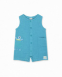 Tuta piatta blu per bambino Turtles