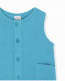 Tuta piatta blu per bambino Turtles