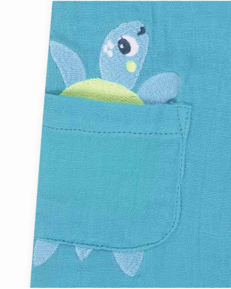 Tuta piatta blu per bambino Turtles