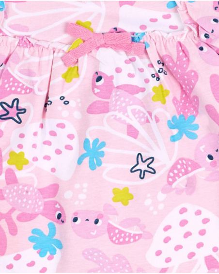 Abito bambina in maglia stampata Turtles