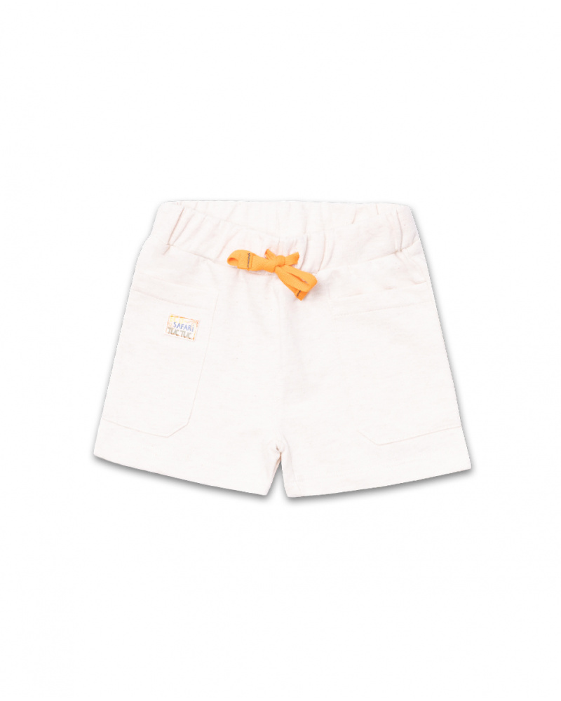 Bermuda beige in felpa per bambino Eco-Safari