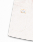 Bermuda beige in felpa per bambino Eco-Safari