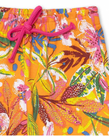Bambina corta in maglia arancione Eco-Safari