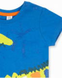Completo in maglia blu arancio per bambino Eco-Safari