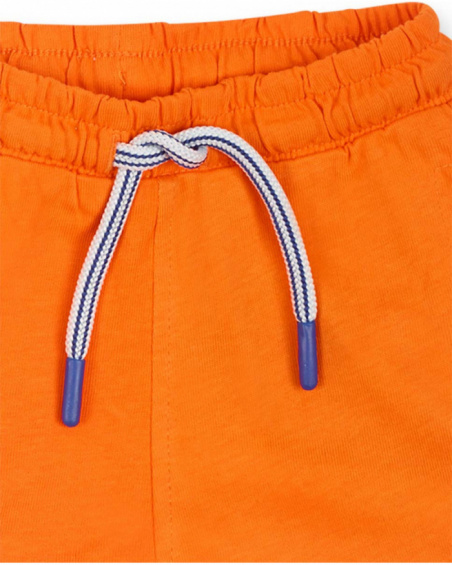 Completo in maglia blu arancio per bambino Eco-Safari