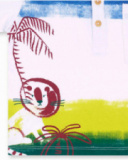 T-shirt bianca in maglia con bottoni per bambino Eco-Safari