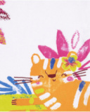 T-shirt capri in maglia bianca per bambina Eco-Safari