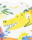 T-shirt lunga in maglia verde per bambino Eco-Safari