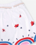 Gonna in popeline bianco per bambina Beach Day