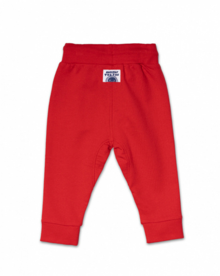 Pantalone in felpa rosso Beach Day per bambino Pantalone in felpa rosso Beach Day per bambino